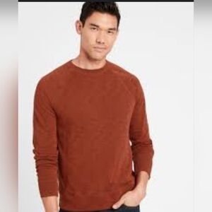 Banana Republic Men's Double Knit Crew Neck Sweatshirt Rust Size Large 2711P